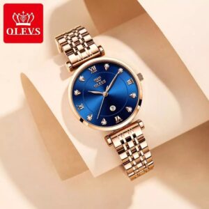 OLEVS 5866 Quartz Stainless Steel Watch For Women's