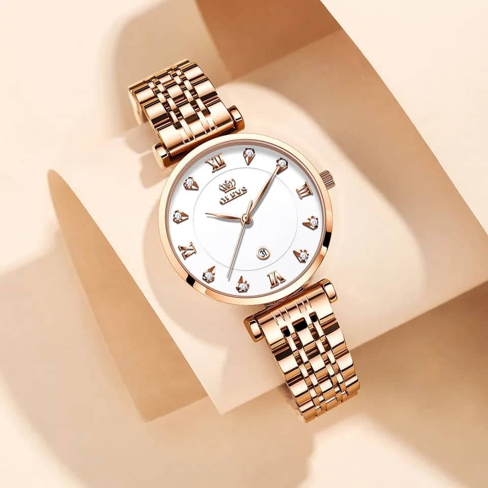 OLEVS 5866 Quartz Stainless Steel Watch For Women's