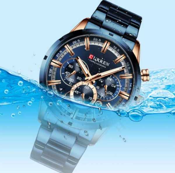CURREN 8355 Stainless Steel Chronograph Watch For Men - Image 4