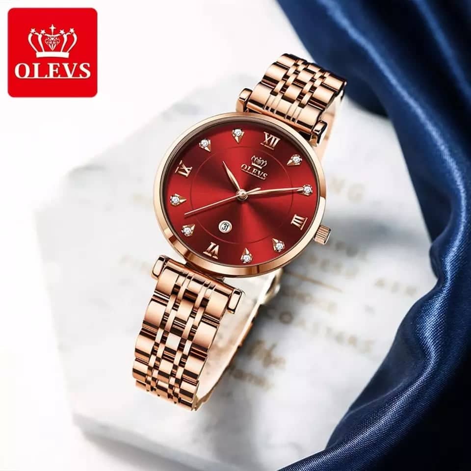 OLEVS 5866 Quartz Stainless Steel Watch For Women's - Image 3