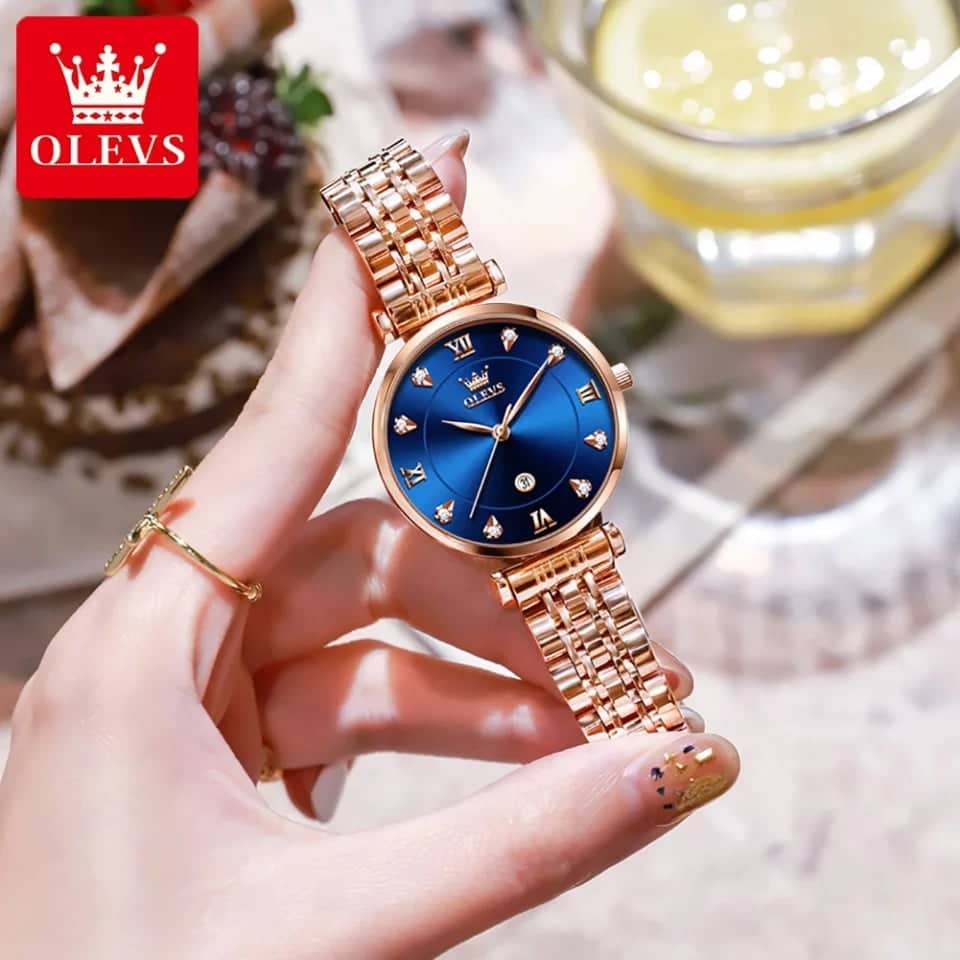 OLEVS 5866 Quartz Stainless Steel Watch For Women's - Image 2