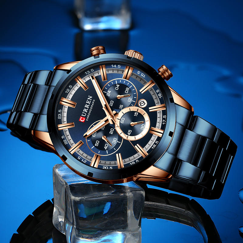 CURREN 8355 Stainless Steel Chronograph Watch For Men