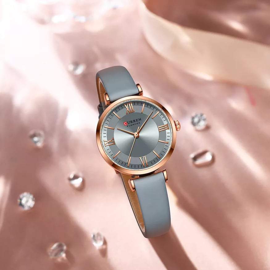CURREN 9079 Quartz Leather Watch For Women's