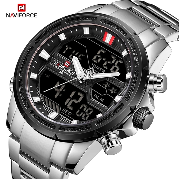 NAVIFORCE 9138 Mens Quartz LED Digital Watch - Image 2