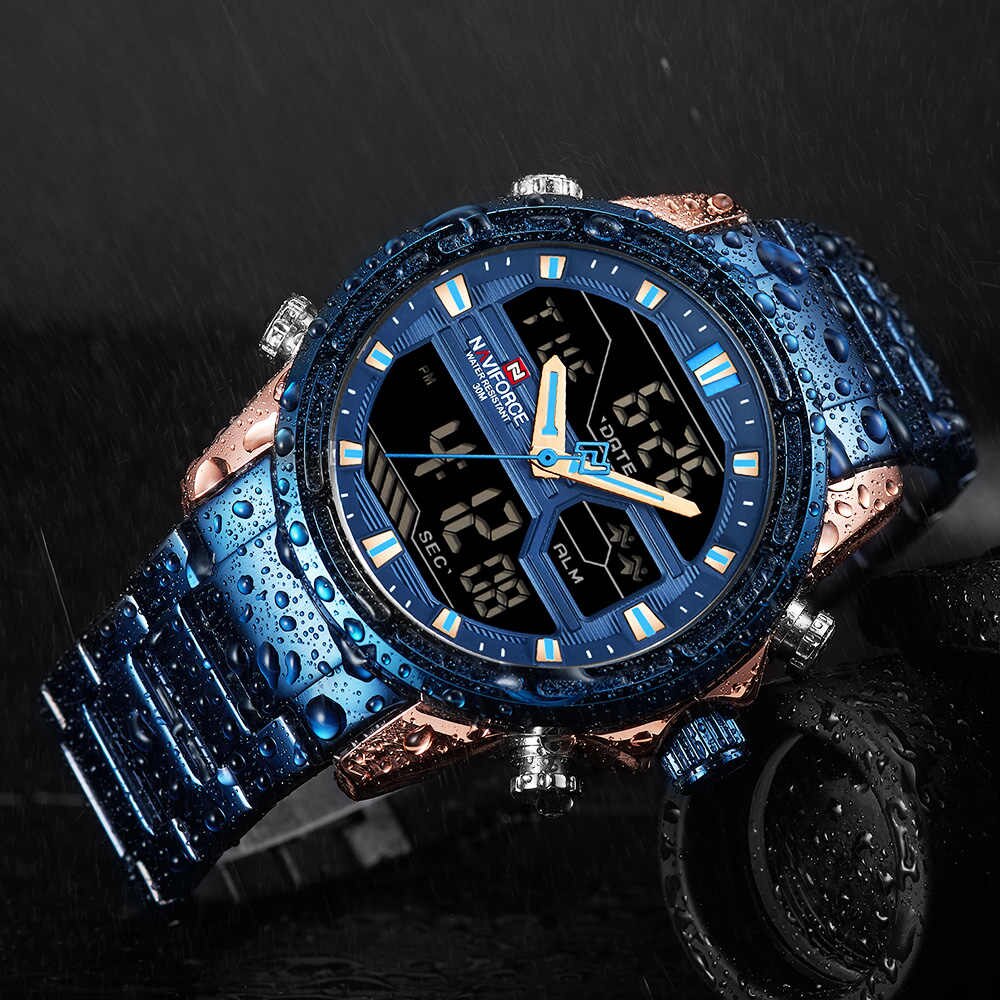 NAVIFORCE 9138 Mens Quartz LED Digital Watch