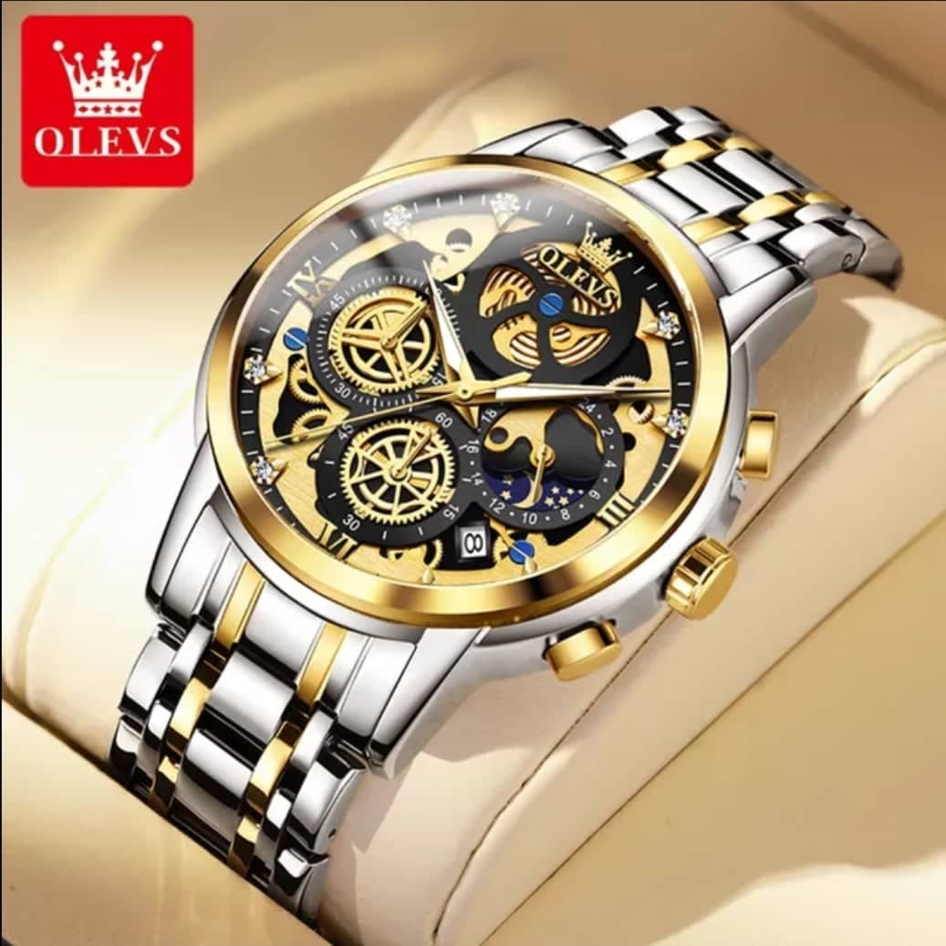 OLEVS 9947 Stainless Steel Chronograph Watch for Men