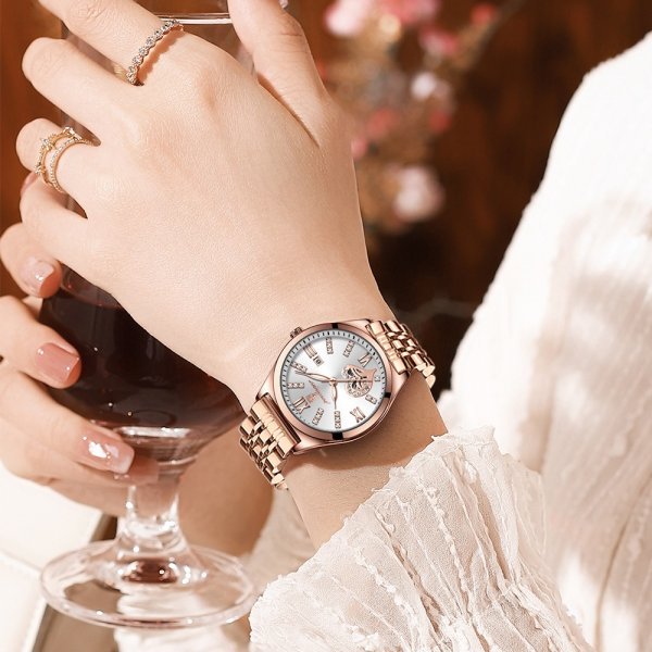 POEDAGAR 320 Quartz Watch For Women Stainless Steel - Image 2
