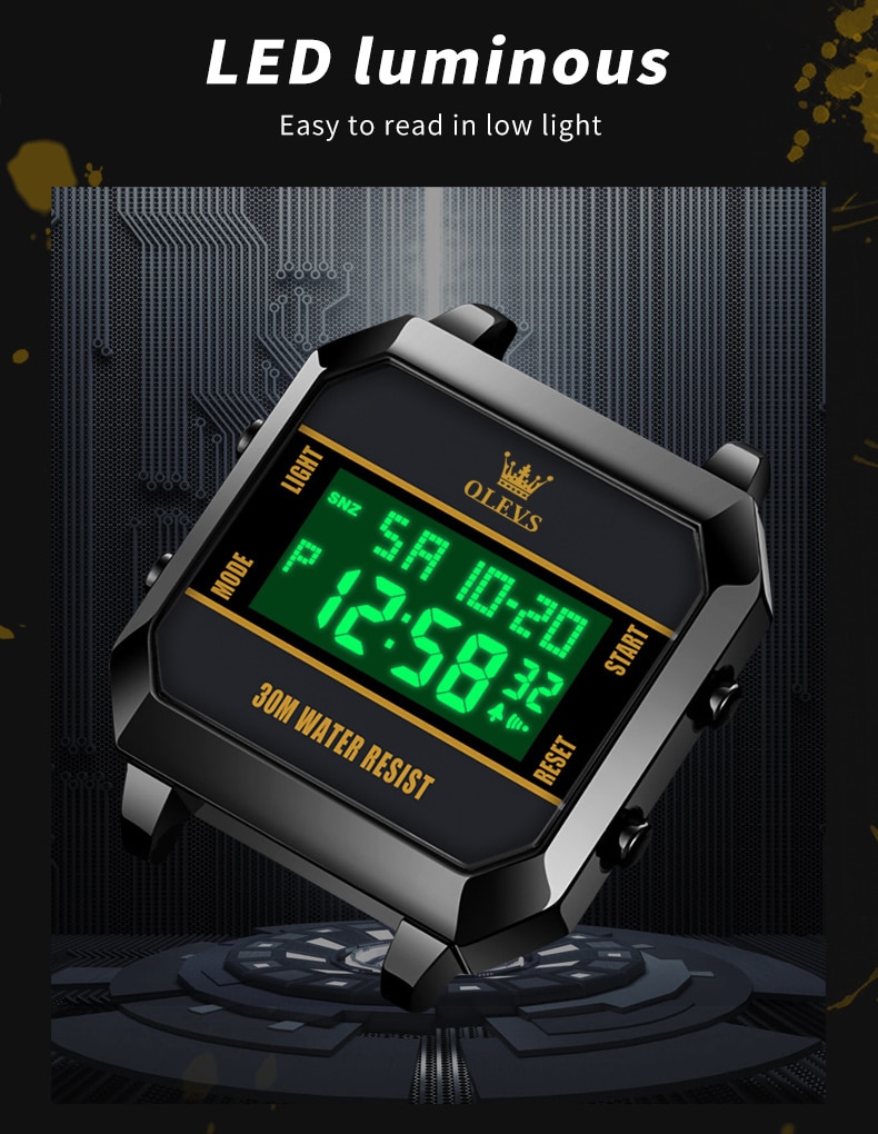 OLEVS 1103 Digital Men Quartz Watch - Image 3