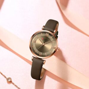 CURREN 9079 Quartz Leather Watch For Women's