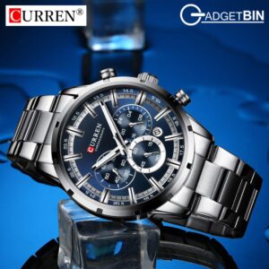 CURREN 8355 Stainless Steel Chronograph Watch For Men