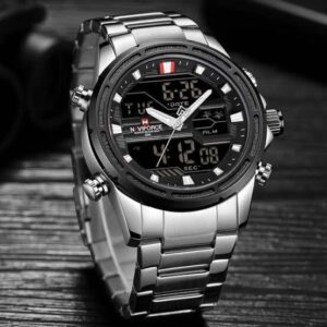 NAVIFORCE 9138 Mens Quartz LED Digital Watch