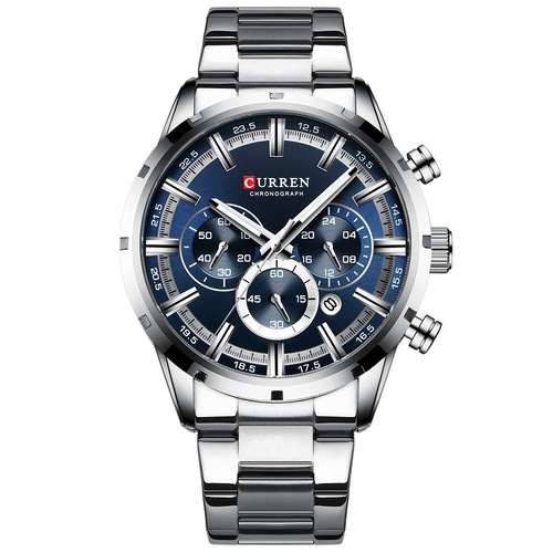 CURREN 8355 Stainless Steel Chronograph Watch For Men - Image 3