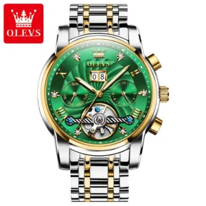Olevs 9910 Automatic Mechanical Watch-Green