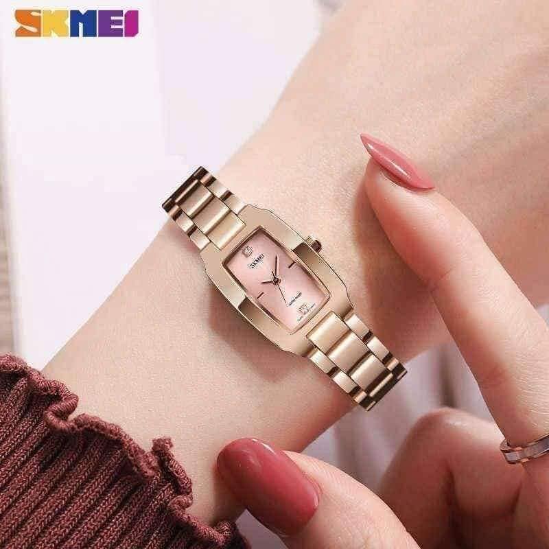 SKMEI 1400 Quartz Stainless Steel Watch For Women - Image 2