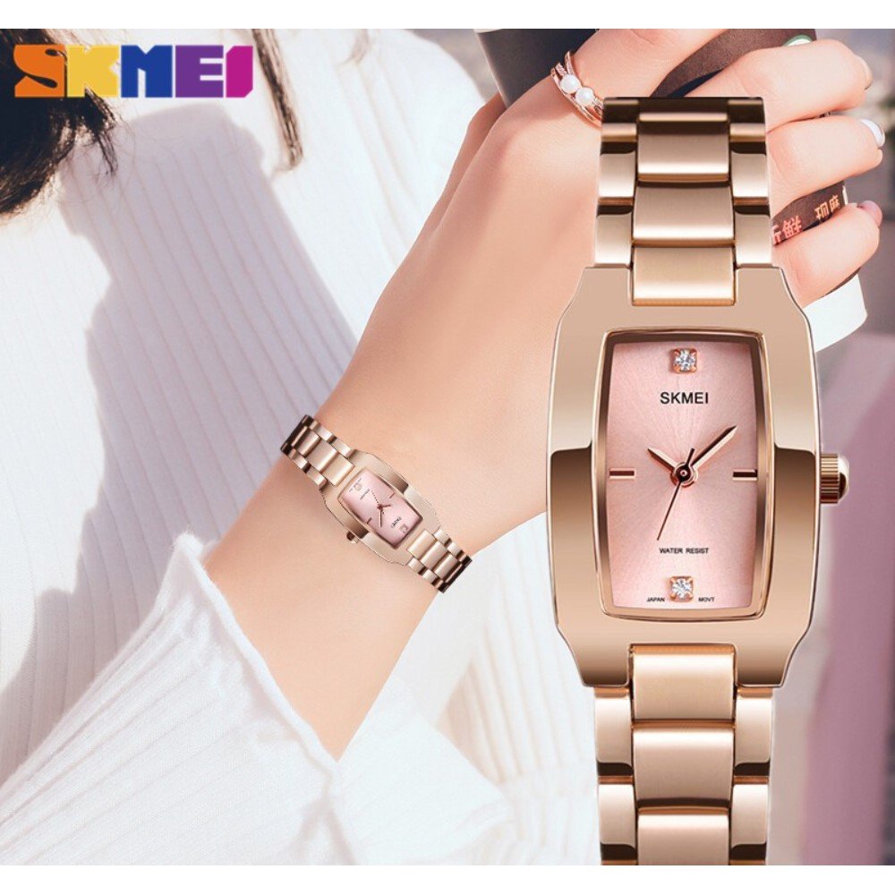 SKMEI 1400 Quartz Stainless Steel Watch For Women - Image 3