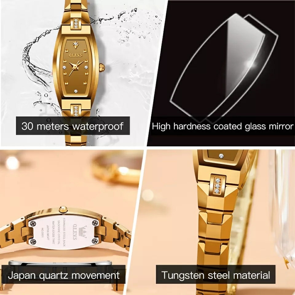 OLEVS 5501 Quartz bracelets stainless steel Watch For Women - Image 3