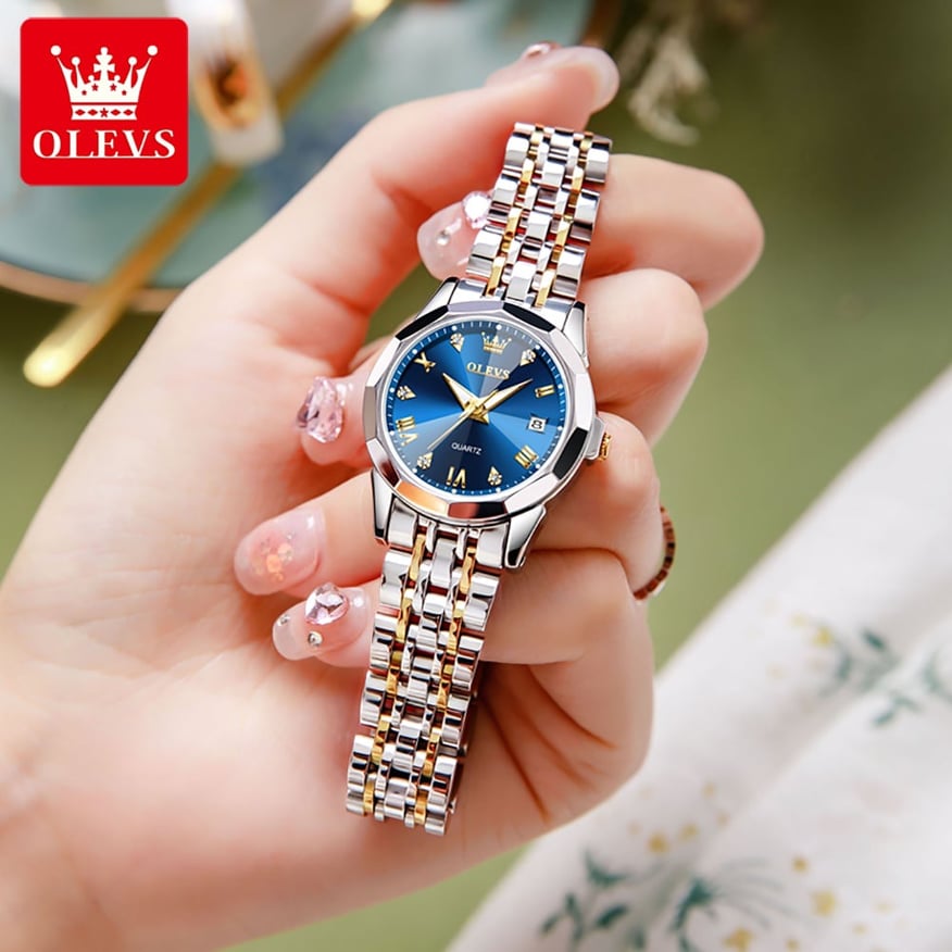 OLEVS 9931 Quartz Stainless Steel Ladies Luxury Watch - Image 2