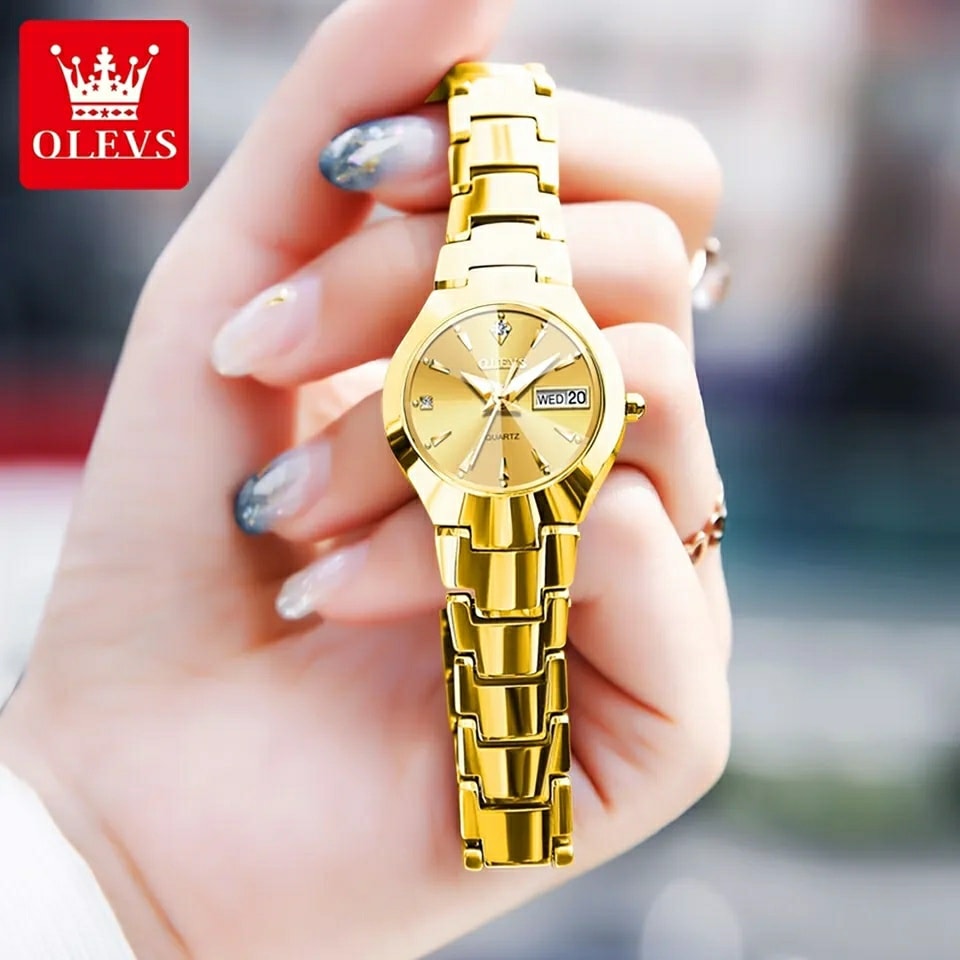 Olevs 8697 Quartz Tungsten Steel Watch For Women’s - Image 2