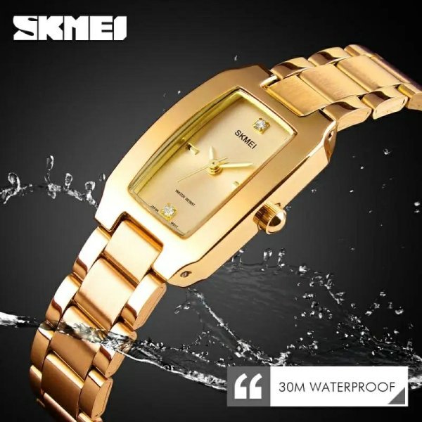 SKMEI 1400 Quartz Stainless Steel Watch For Women - Image 2