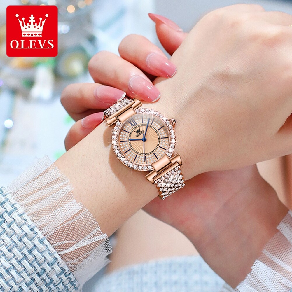 OLEVS 9942 Full Diamond Luxury Brand Watch For Women - Image 3