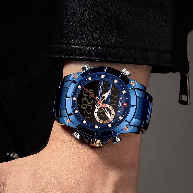 NAVIFORCE 9163 Dual Time Watch for Men’s - Image 3