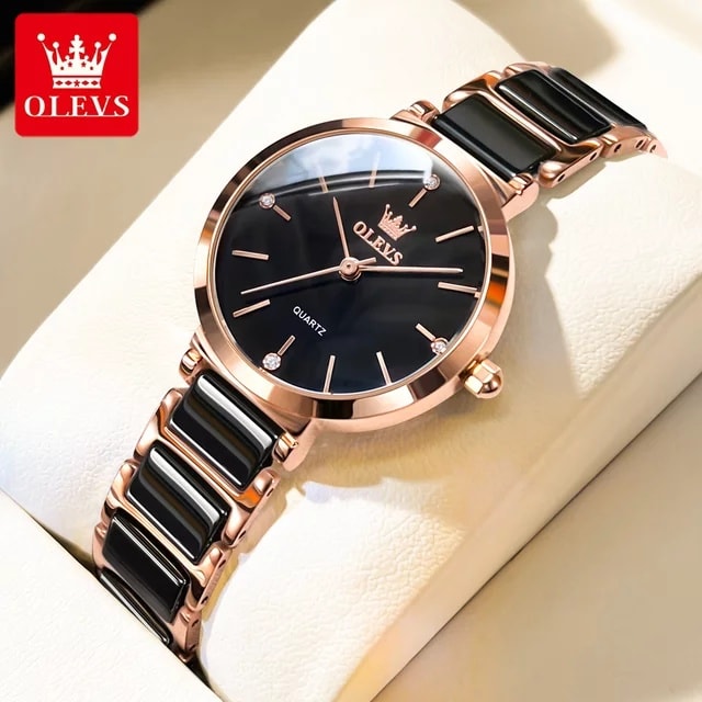 OLEVS 5877 Quartz Stainless Steel Watch For Women - Image 2