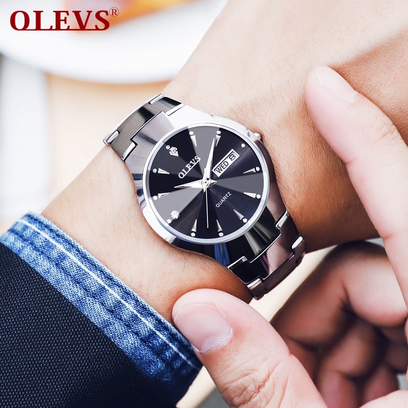 Olevs 8697 Stainless Steel Watch for Men-Silver