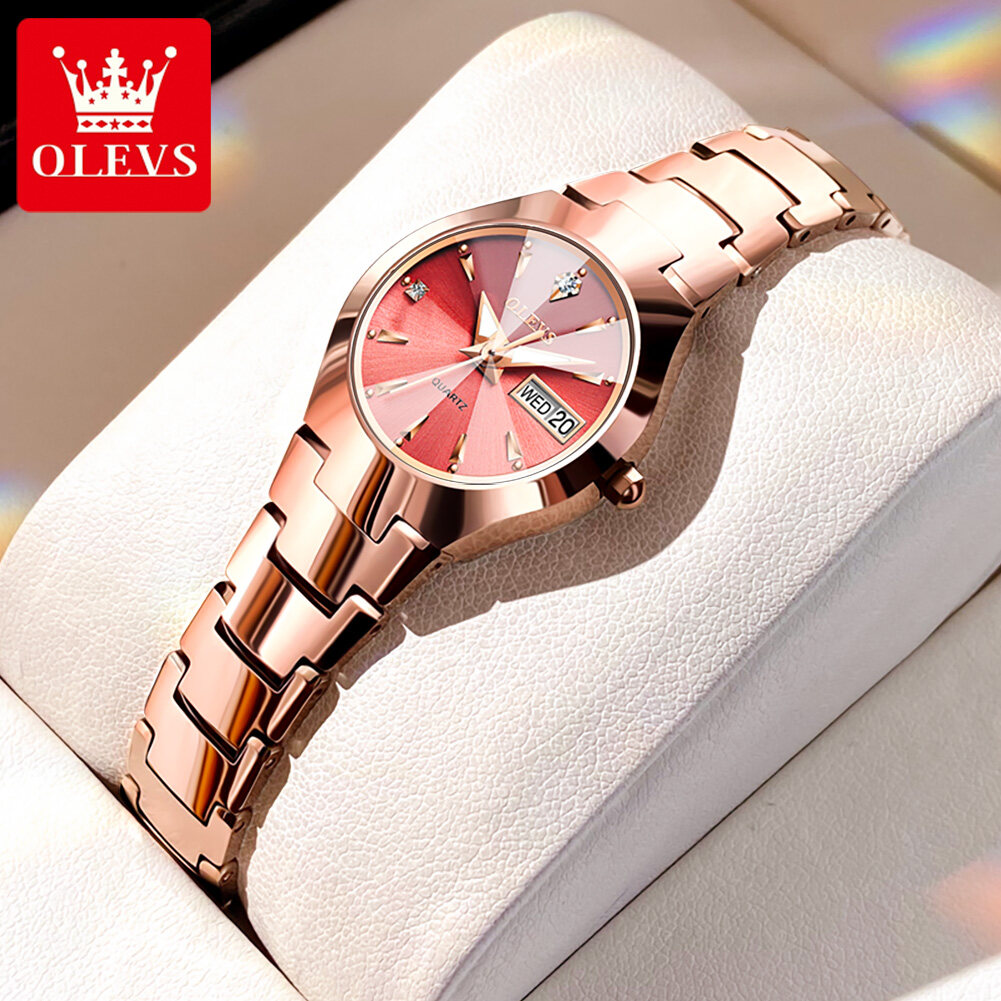 Olevs 8697 Quartz Tungsten Steel Watch For Women’s
