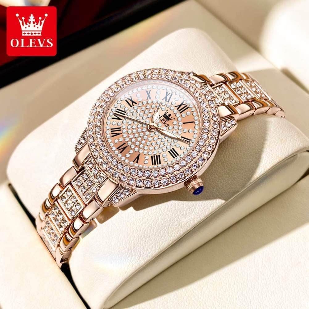 Olevs 9943 Stainless Steel Analog Watch For Women