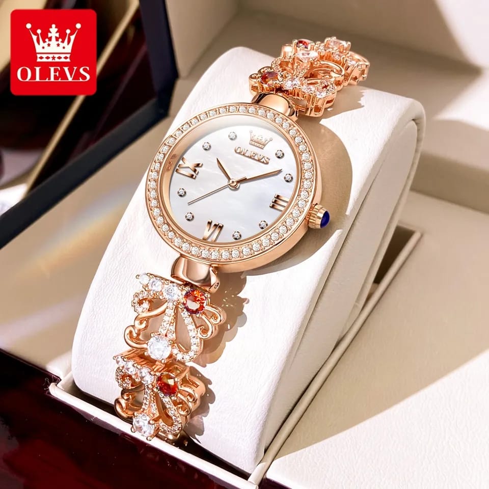 OLEVS 9958 Quartz Diamond Luxury For Women's