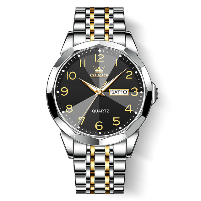 OLEVS 9970 Quartz Stainless Steel Strap Watch For Men - Image 2