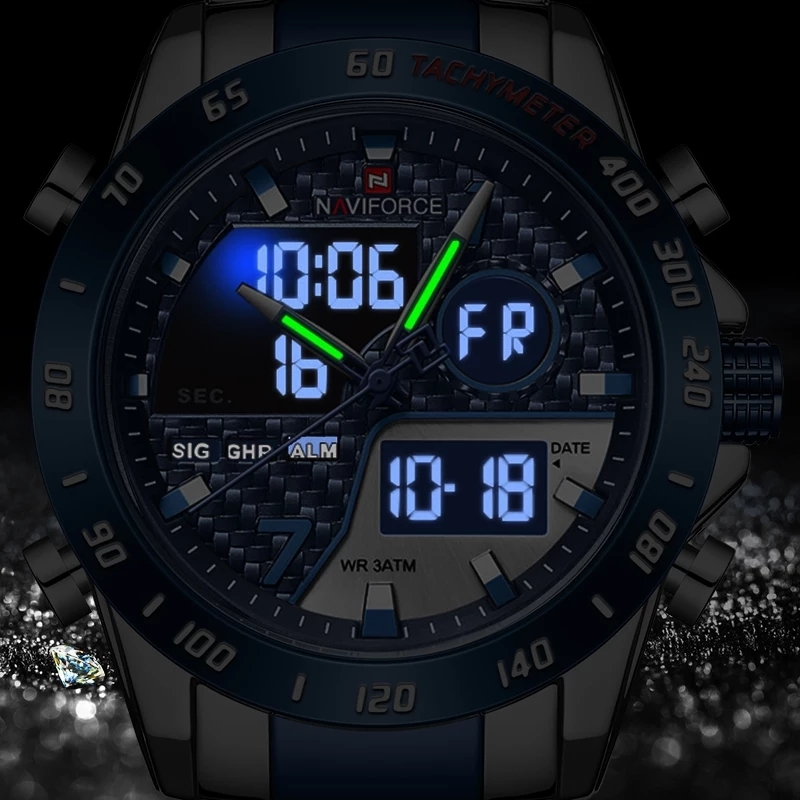 NAVIFORCE 9171 Dual Time Watch for Men’s - Image 3