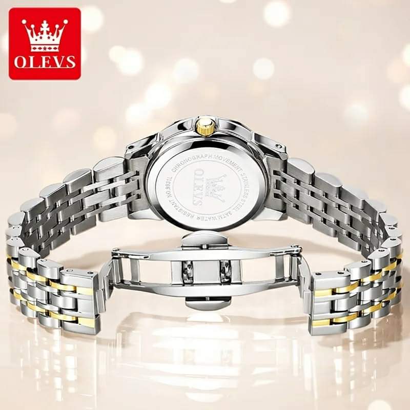 OLEVS 9931 Quartz Stainless Steel Ladies Luxury Watch - Image 4