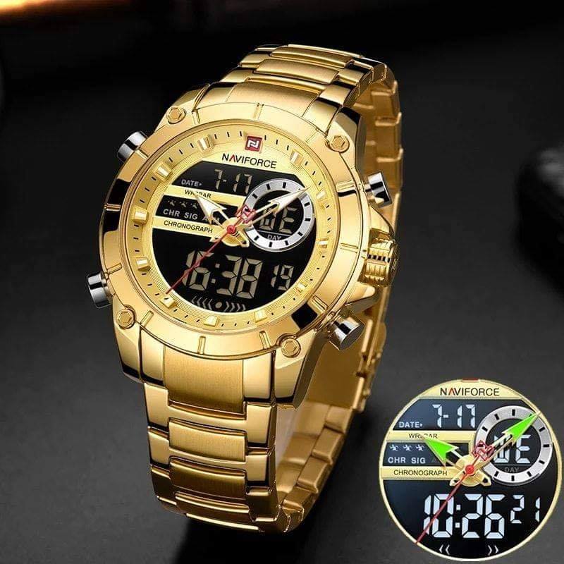 Naviforce 9163 Dual Time Watch for Men’s