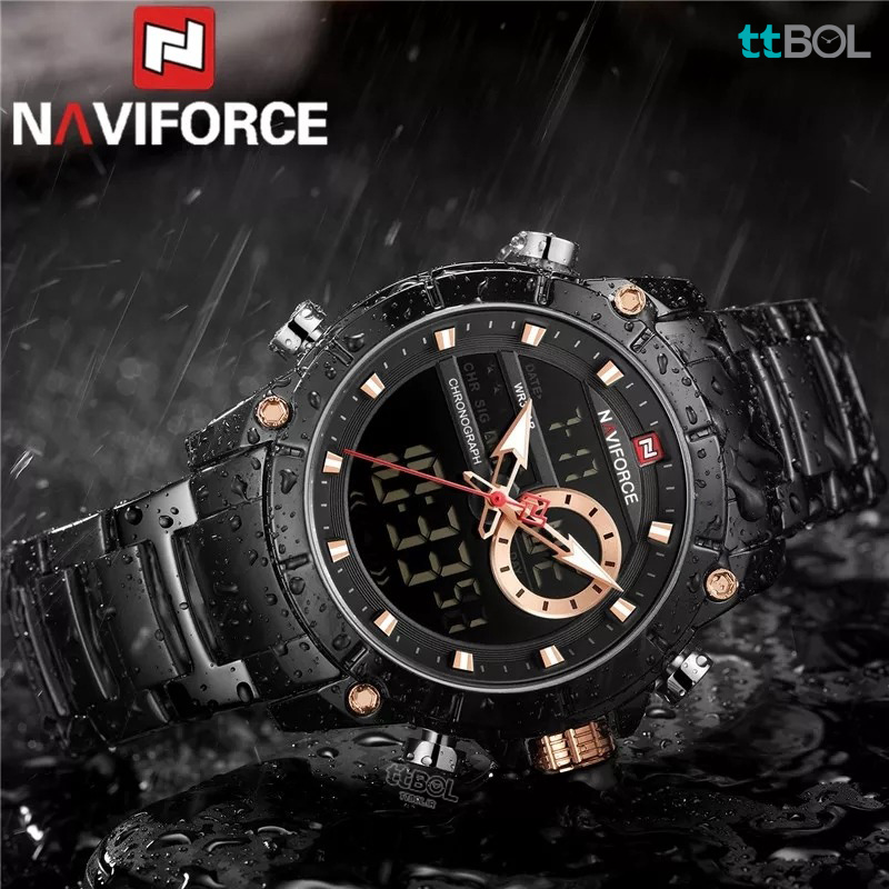 Naviforce 9163 Dual Time Watch for Men’s - Image 3