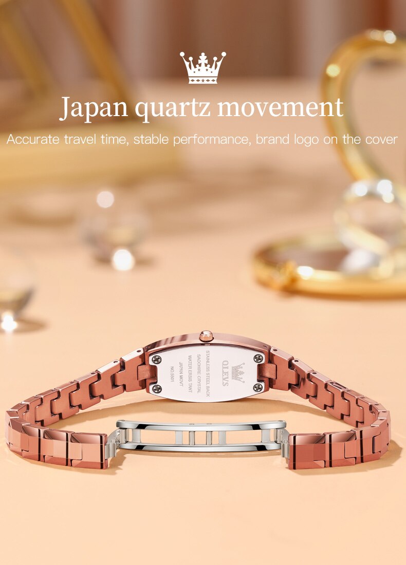 OLEVS 5501 Quartz bracelets stainless steel Watch For Women - Image 4