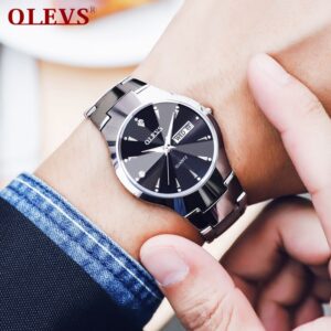 Olevs 8697 Stainless Steel Watch for Men-Silver