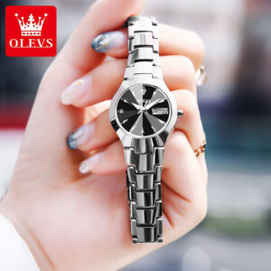 Olevs 8697 Quartz Tungsten Steel Watch For Women’s