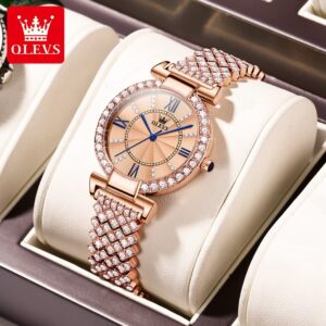 OLEVS 9942 Full Diamond Luxury Brand Watch For Women