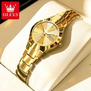 Olevs 8697 Quartz Tungsten Steel Watch For Women’s