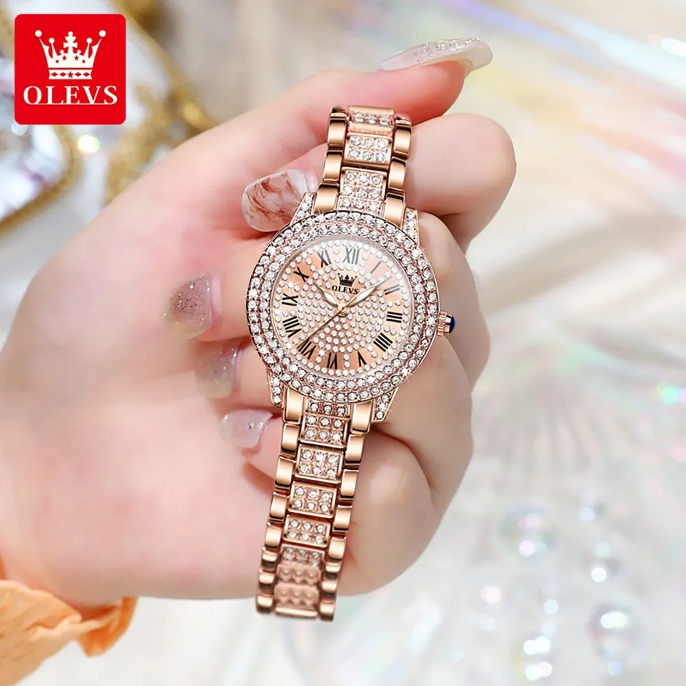 Olevs 9943 Stainless Steel Analog Watch For Women - Image 2
