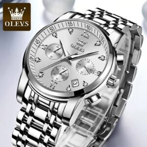 OLEVS 2858 Quartz Stainless Steel Watch for Men’s