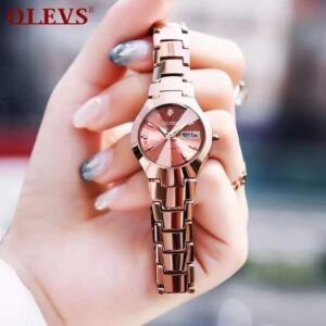 Olevs 8697 Quartz Tungsten Steel Watch For Women’s