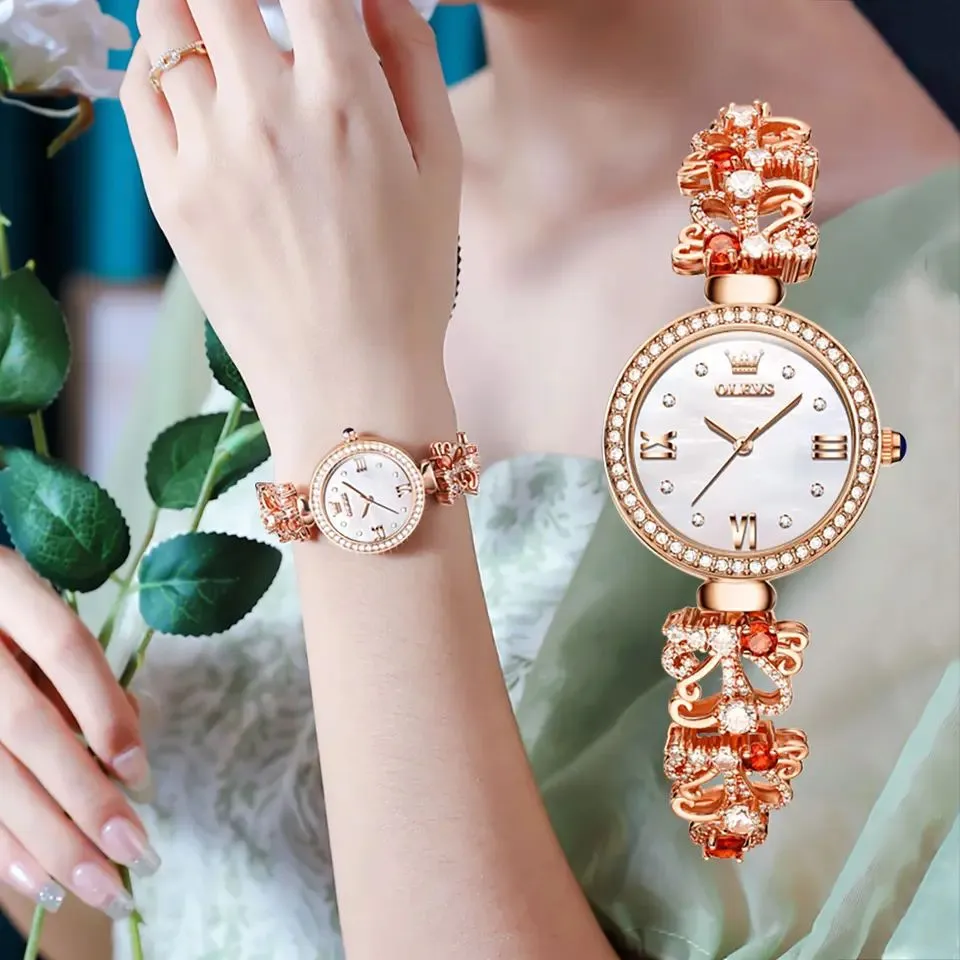 OLEVS 9958 Quartz Diamond Luxury For Women's - Image 3