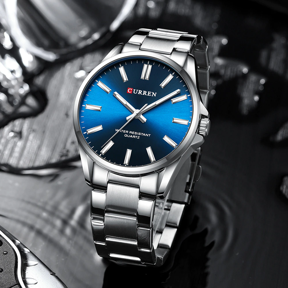 CURREN 9090 Quartz Men's Watches Stainless Steel