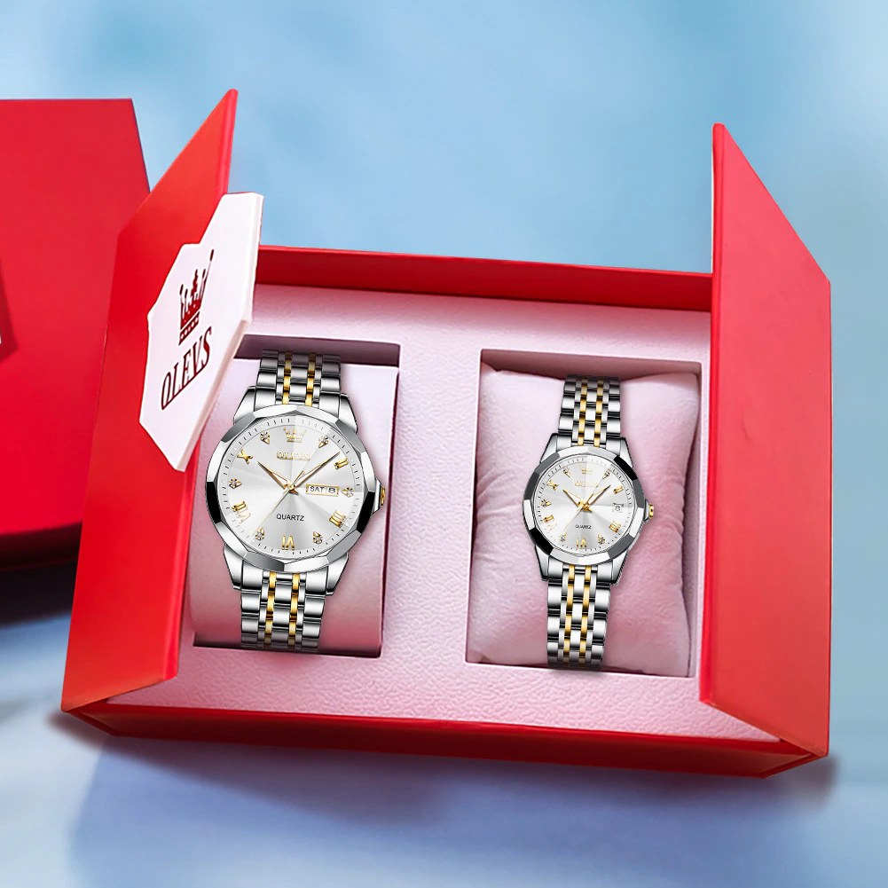 OLEVS 9931 Couple Quartz Men and Women Wristwatch - Image 4