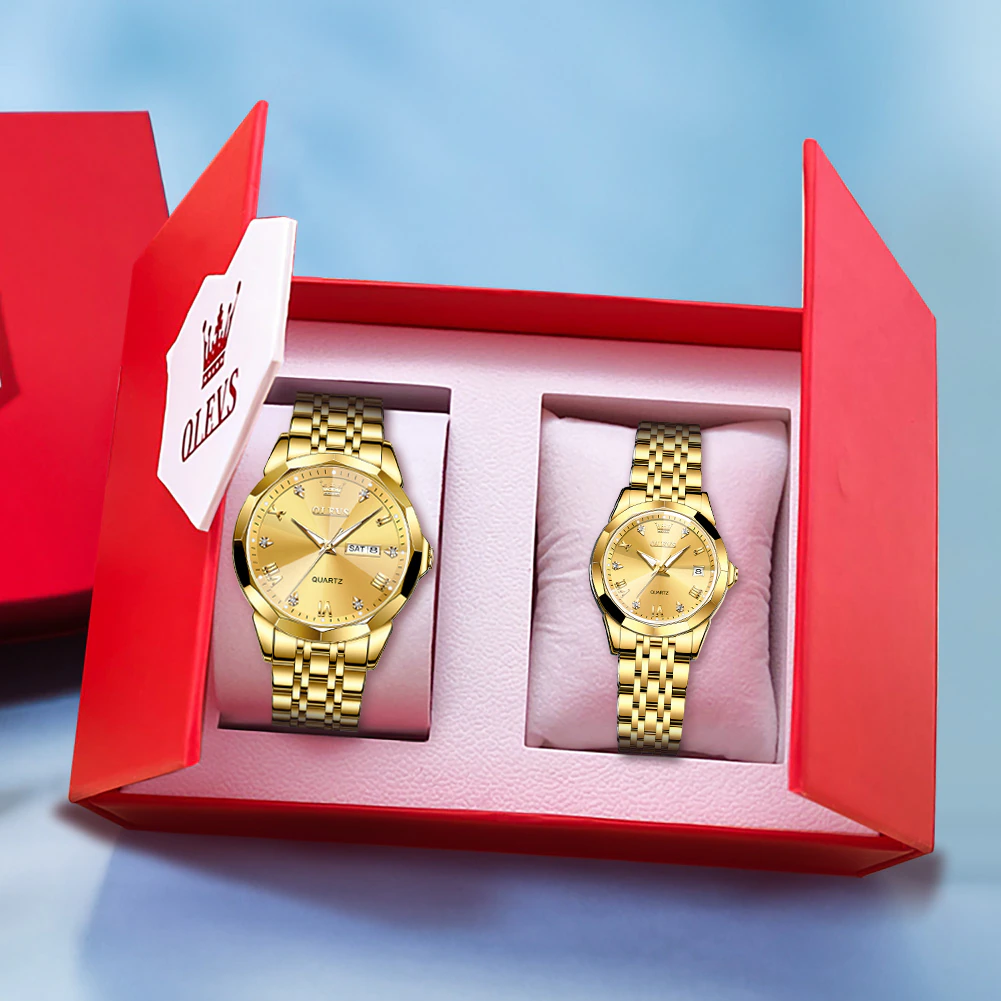 OLEVS 9931 Couple Quartz Men and Women Wristwatch - Image 3