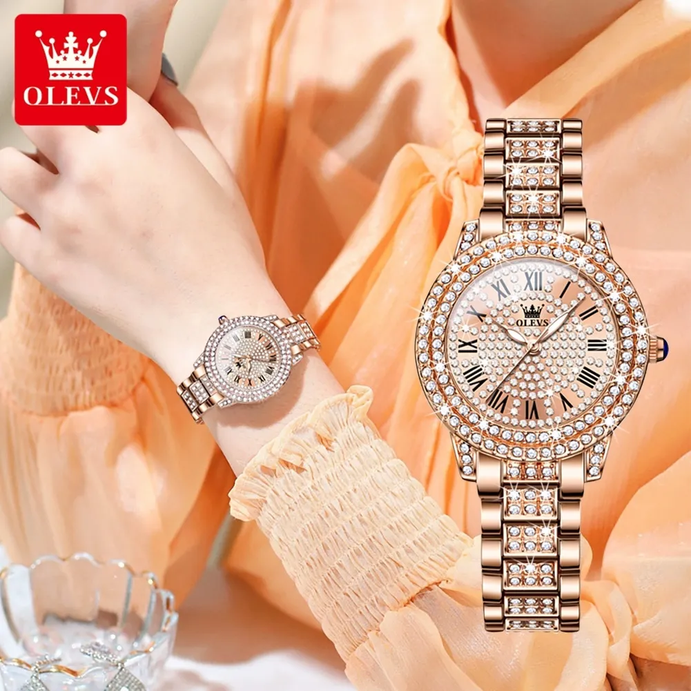 Olevs 9943 Stainless Steel Analog Watch For Women - Image 3