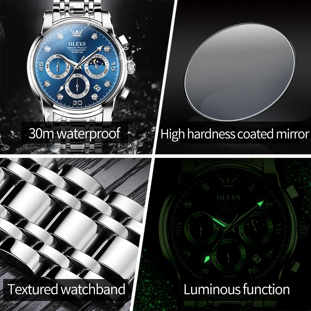 OLEVS 2889 Quartz Chronograph Watch for Men - Image 4