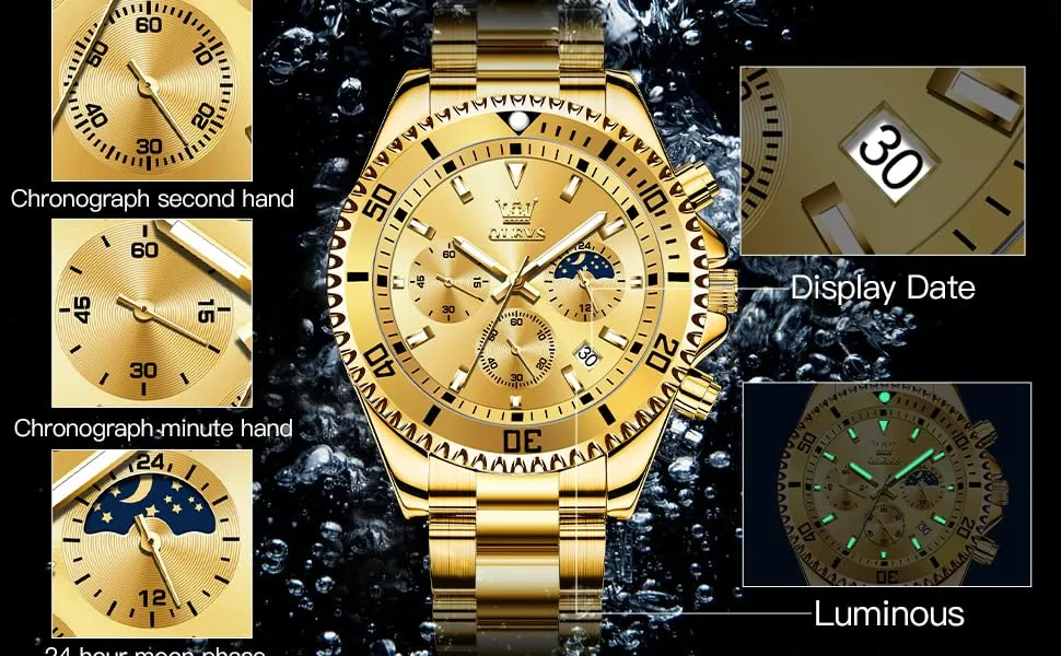 OLEVS 2870 Men's Chronograph Quartz Watch For Men - Image 3